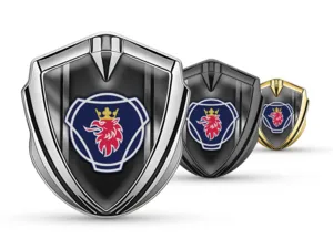 Scania Metal Domed Emblem Luxury Finish Alloy Detail
